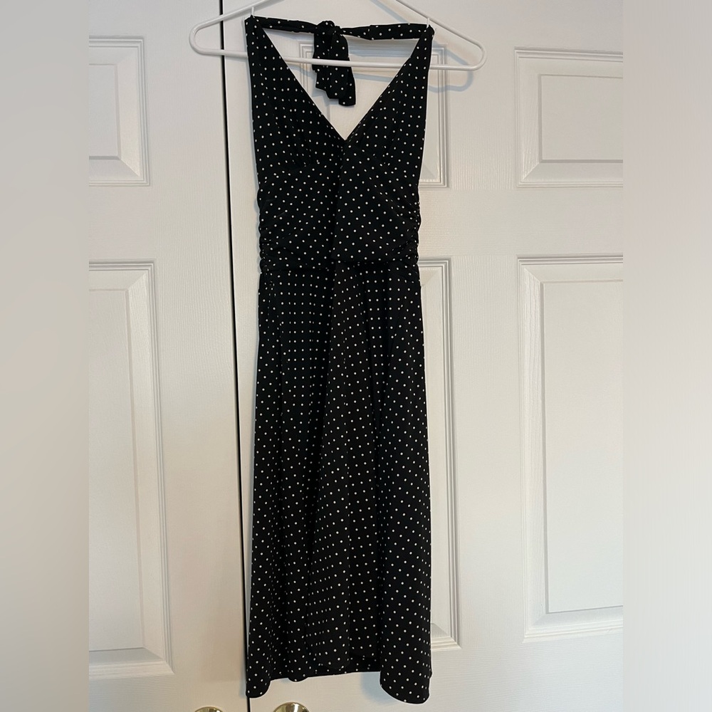 BCBGMaxAzria Black and White Polka Dot Dress